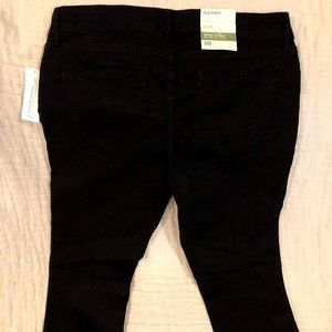 Old Navy Mid Rise Super Skinny Black Jeans 10